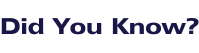 Did You Know?